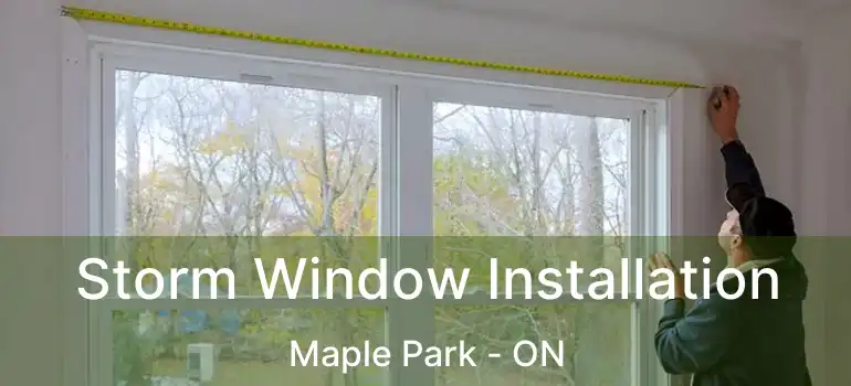 Storm Window Installation Maple Park - ON